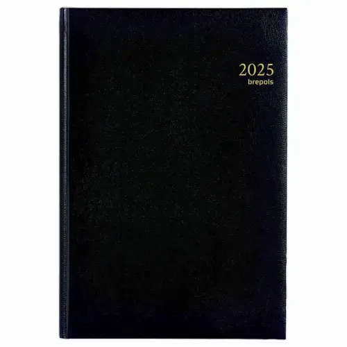 Agenda semainier  Omega - 21x29cm - Noir - Janvier à décembre - BREPOLS photo du produit