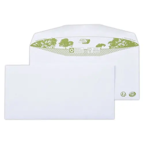 1000 Enveloppes - 80g - 114x229mm - sans fenêtre - GPV photo du produit