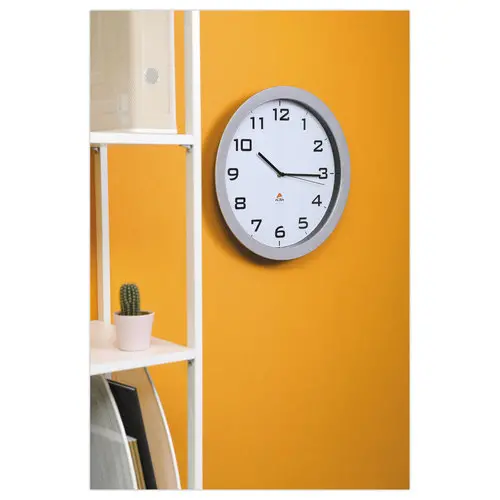 Horloge murale silencieuse gris métal 38 cm - ALBA photo du produit