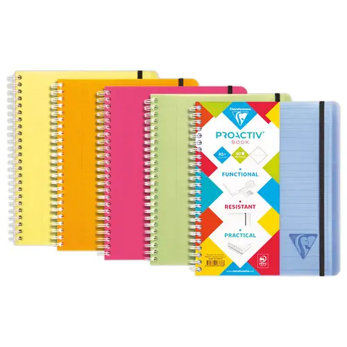 Cahier spirale Clairefontaine Linicolor A4 21 x 29,7 cm grands