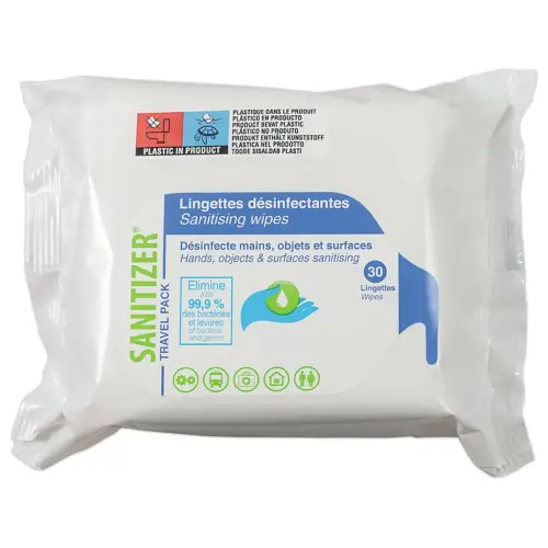 30 Lingettes désinfectantes Sanitizer Travel Pack - Tifon photo du produit