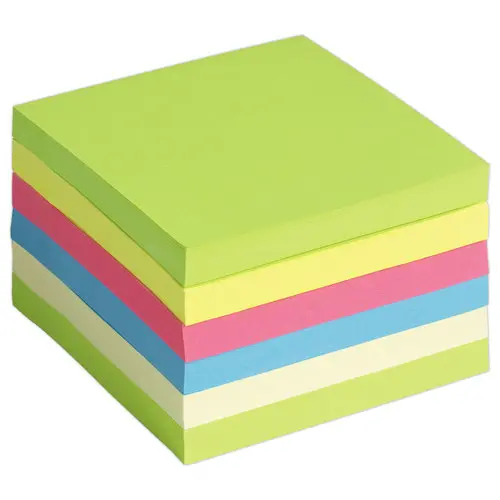 6 Blocs notes repositionnables super adhésives - 7,6 x 7,6 cm - FIDUCIAL OFFICE SOLUTIONS photo du produit