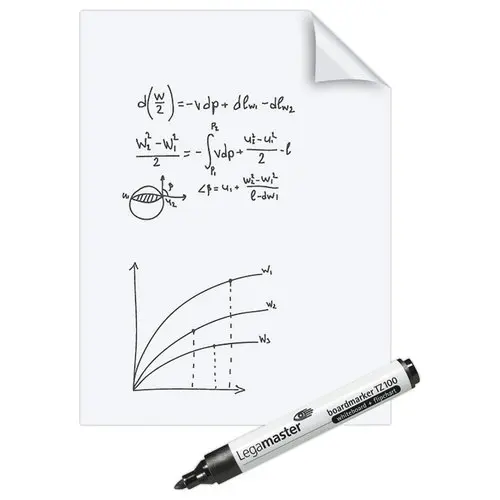 Rouleau 15 feuilles électrostatiques Magic Chart - Version tableau blanc - 90 x 120 cm - LEGAMASTER photo du produit