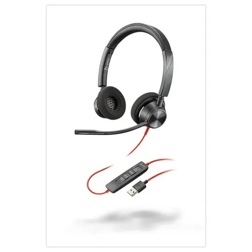 CASQUE FILAIRE HP POLY BLACKWIRE 3320 USB-A/C photo du produit