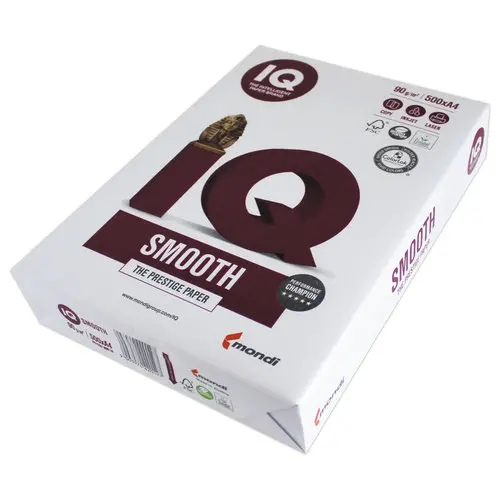 Carton de 5 ramettes A4 90G IQ SMOOTH photo du produit