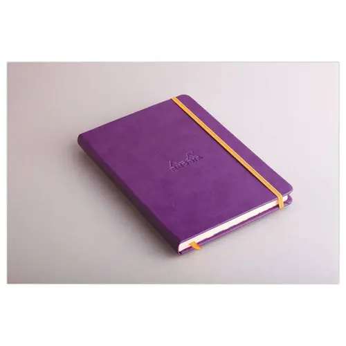 Carnet broché Rhodiarama A5 192 pages - couverture rigide - violet - RHODIA photo du produit