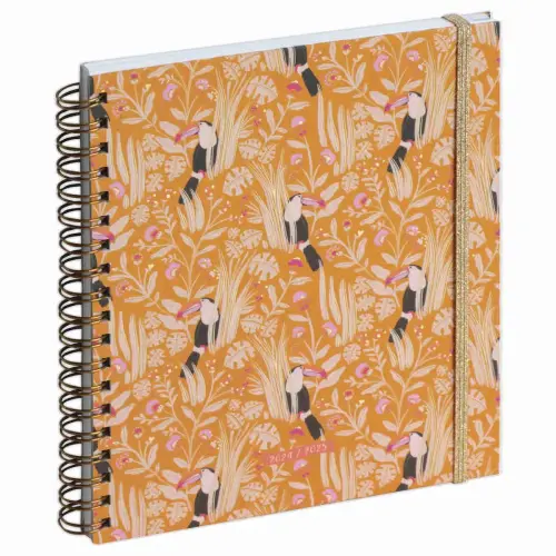 Agenda semainier Exacompta Color Design - 15 x 17 cm - Toucan orange photo du produit