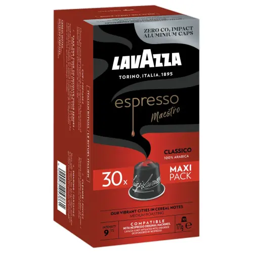 Boite de 30 capsules LAVAZZA Espresso Classico photo du produit