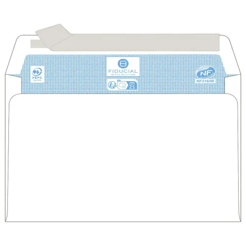 Boite de 500 enveloppes blanches 114x162 80 gr siliconée Fiducial photo du produit