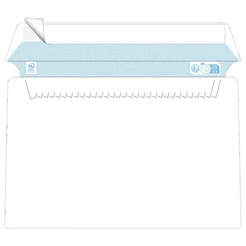 Boite de 500 enveloppes blanches 162x229 mm fen 45x100 80g bande siliconée photo du produit