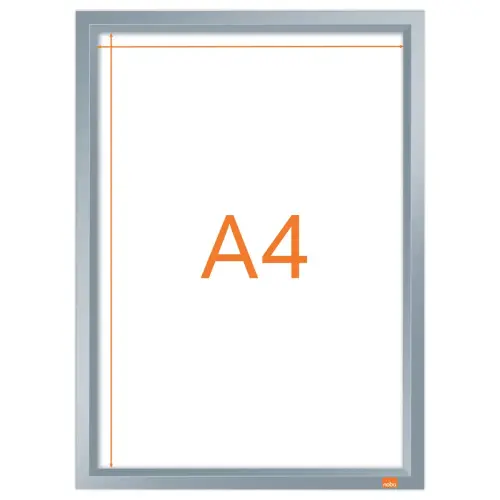 Porte-affiche clipsable A4 Nobo impression - argent photo du produit