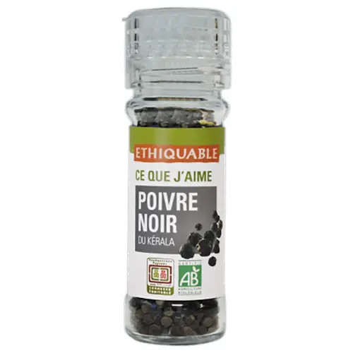 Poivre noir Keral BIO 55g - ETHIQUABLE photo du produit