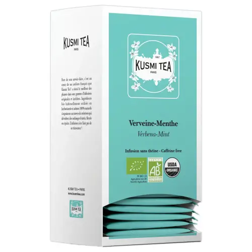 Boîte 25 sachets Verveine-Menthe bio - KUSMI - 30gr photo du produit