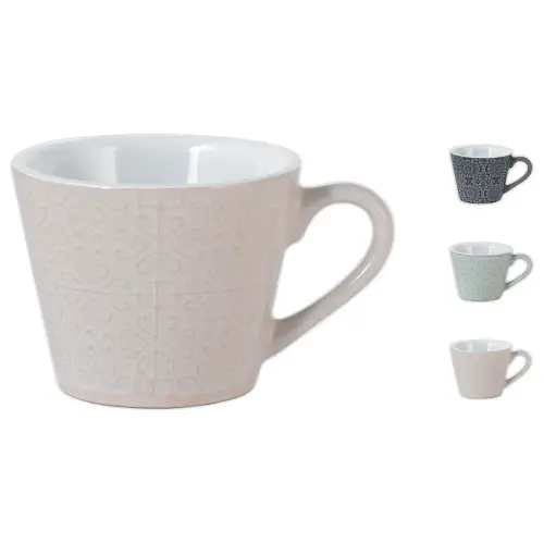 Lot de 6 Tasse café décors grès 10cl photo du produit