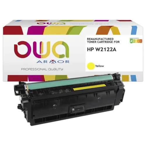 Toner équivalent HP W2122A jaune photo du produit