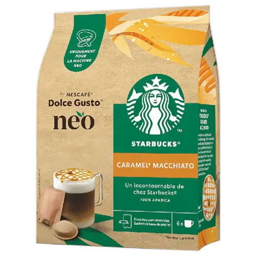 Boite de 6 Dosettes de café Caramel Macchiato Starbucks NEO par Dolce gusto photo du produit