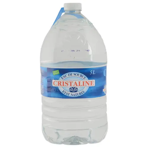 Lot de 2 bouteilles d'eau 5 litres pour support fontaine - Cristaline