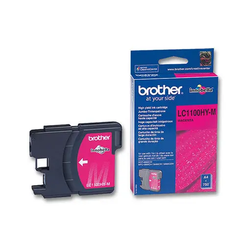 Cartouche jet d'encre BROTHER magenta LC1100HYM haute capacité photo du produit