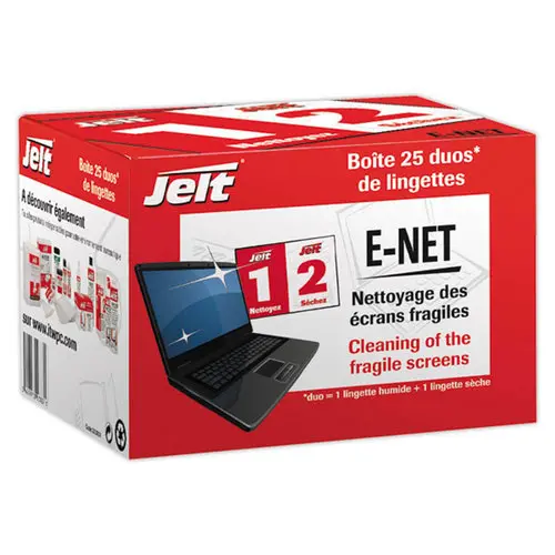 Lingettes nettoyantes humides et sèches e-NET - JELT photo du produit