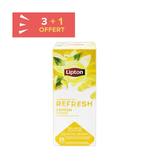 Boite de 3 25 sachets de thé aromatisé citron LIPTON photo du produit