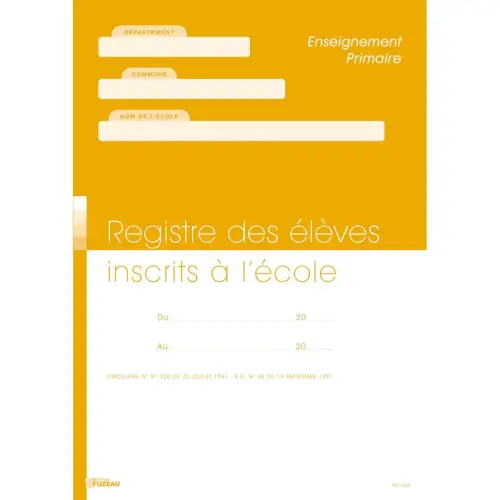 Registre matricule eleve photo du produit