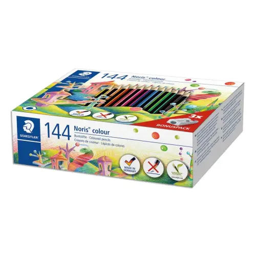 Crayons de couleur Noris colour 185 Wopex assortis + 3 taille-Crayons offerts photo du produit