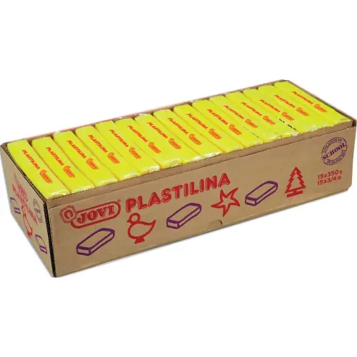 Boîte de 15 x 350 grammes de pâte à modeler végétale couleur jaune photo du produit