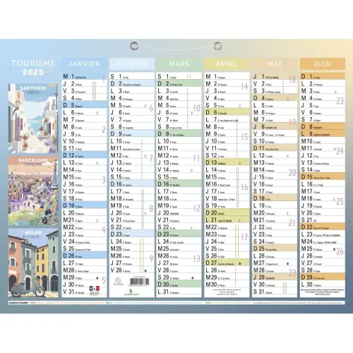 Calendrier illustre 29,5x22 Tourisme 7 m photo du produit