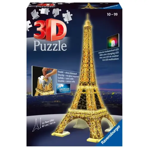 PUZZLE 3D TOUR EIFFEL ILLUMINEE photo du produit