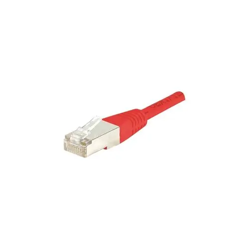 Cordon RJ45 categorie 5e F/UTP rouge - 1 m photo du produit