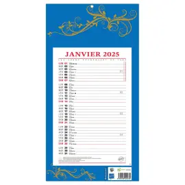 Calendrier mensuel à effeuiller - 19x36 cm - Janvier à décembre - BOUCHUT  GRANDREMY