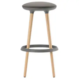 TABOURET HAUT TISSU GRIS photo du produit