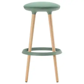 TABOURET HAUT TISSU VERT photo du produit