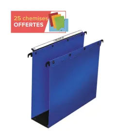 Boite de 20 Dossiers suspendus tiroirs Ultimate enpolypropylène - Dos 80 mm photo du produit