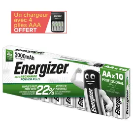 Pack de 20 Piles rechargeables ENERGIZER AA photo du produit