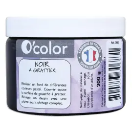 Peinture à gratter - 200 g - Noir - O COLOR photo du produit