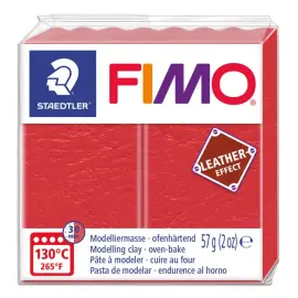 Fimo effect cuir 57g rouge photo du produit