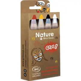 4 Crayons de maquillage - Bio - Thème animalier - GRIM TOUT photo du produit