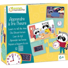 Puzzle "Lire l'heure" - 3 pièces - AVENUE MANDARINE photo du produit