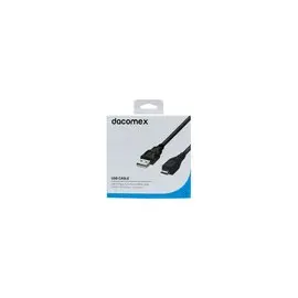 DACOMEX Cordon USB 2.0 Type-A - micro USB B noir - 1 m photo du produit