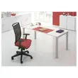 Bureau BRUXELLES 120 x 80 blanc - pieds aluminium photo du produit