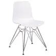 Lot de 2 Chaises UXSTEEL 2, 4 pieds chromés assise blanche photo du produit