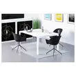 Lot de 2 Fauteuils MOON Pivotants, 4 pieds noirsassise noire photo du produit