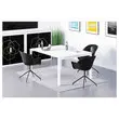 Lot de 2 Fauteuils MOON Pivotants, 4 pieds noirsassise noire montés photo du produit