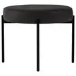 Pouf Rond GAIA D37 pieds noirs simili cuir monté photo du produit