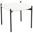 Table basse MEET 50 x 50 Blanc pieds noirs photo du produit