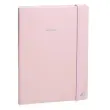 Agenda CARNET 21 ligné Pastel rose CR élast - 15x21cm - QUO VADIS photo du produit