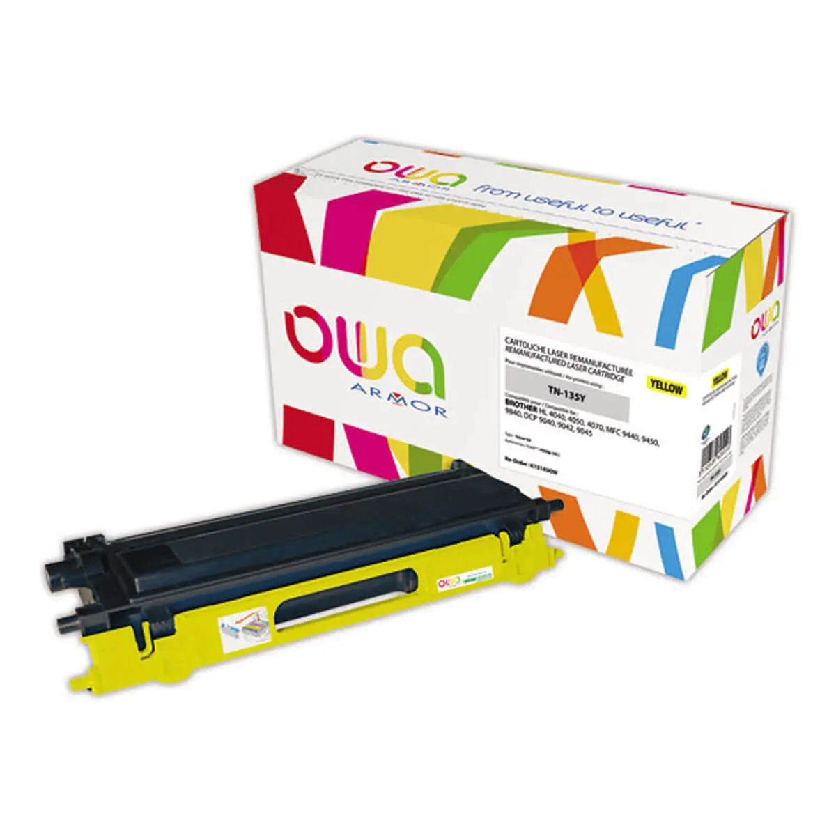 Toner éq. BROTHER TN-135Y - Haute capacité - Jaune - OWA photo du produit