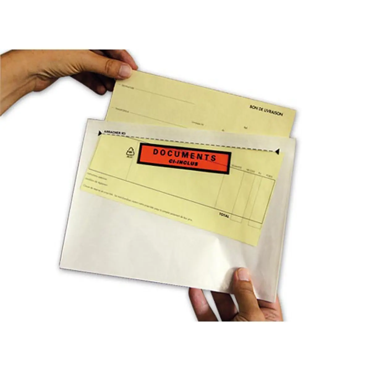 50X Pochette Transparente Porte Document 160x120mm Adhésive Document  Ci-Inclus