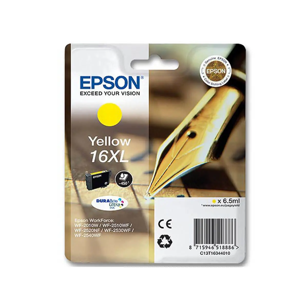 Cartouche Epson T1634 jaune photo du produit